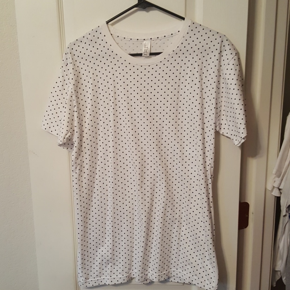 American Apparel XTALL Polka Dot Crewneck